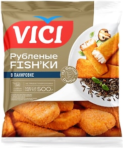 Изображение товара Наггетсы Vici из филе хека в золотистой корочке 500г