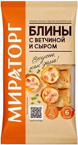 Изображение товара Блины Мираторг с ветчиной и сыром 360г