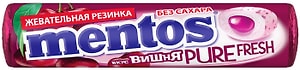 Изображение товара Жевательная резинка Mentos Pure Fresh Вишня 15.5г