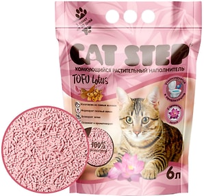 Изображение товара Наполнитель для кошачьего туалета Cat Step Tofu Lotus комкующийся растительный 6л
