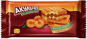 Изображение товара Вафли Акульчев Венские с абрикосом 100г