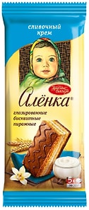 Изображение товара Пирожные Аленка бисквитные со вкусом сливочного крема 150г