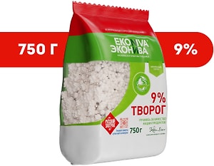 Изображение товара Творог ЭкоНива рассыпчатый 5% 750г