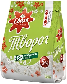 Изображение товара Творог Сваля 5% 300г