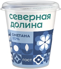 Изображение товара Сметана Северная Долина 20% 300г