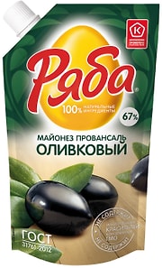 Изображение товара Майонез Ряба Провансаль Оливковый 67% 192г