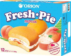 Изображение товара Пирожное Orion Fresh Pie бисквитное Персик 300г