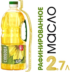 Изображение товара Масло подсолнечное Слобода 2.7л
