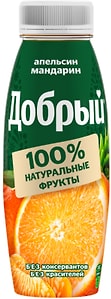 Изображение товара Напиток Добрый апельсин-мандарин сокосодержащий 300мл