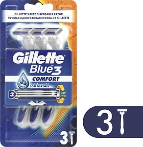Изображение товара Бритвы Gillette Blue 3 Comfort одноразовые 3шт