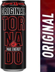 Изображение товара Напиток Tornado Max Energy Original энергетический 450мл