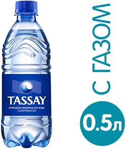 Вода Tassay питьевая газированная 500мл - купить с доставкой в Vprok.ru ...