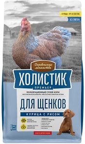 Изображение товара Сухой корм для щенков Деревенские лакомства Холистик Премьер Курица с рисом 1кг