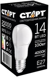 Изображение товара Лампа Старт LEDGLS E27 светодиодная 14W 40 X