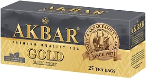 Изображение товара Чай черный Akbar Earl Grey с бергамотом 25*2г