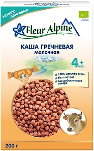 Изображение товара Каша Fleur Alpine Гречневая молочная с 4 месяцев 200г