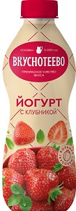 Изображение товара Йогурт питьевой Вкуснотеево с клубникой 2% 690г