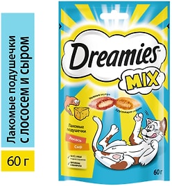 Изображение товара Лакомство для кошек Dreamies Mix с лососем и сыром 60г
