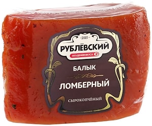 Изображение товара Балык Рублевский Ломберный сырокопченый 200г