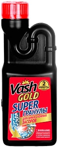 Изображение товара Средство чистящее Vash Gold Super гранулы для прочистки труб 600г