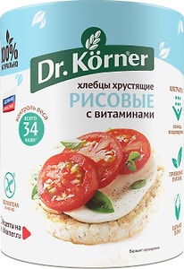 Изображение товара Хлебцы Dr.Korner Рисовые с витаминами без глютена 100г