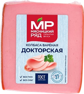 Изображение товара Колбаса Мясницкий Ряд Докторская вареная 400г