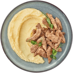 Изображение товара Печень Перекресток Select по-строгановски с картофельным пюре 300г