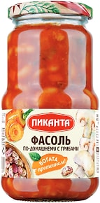Изображение товара Фасоль Пиканта по-домашнему с грибами 470г
