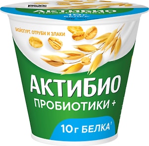 Изображение товара Био йогурт АКТИБИО Blactis с бифидобактериями отруби злаки 2.9% 220г
