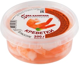 Изображение товара Креветки Два Капитан ванамей отварные в рассоле 300г