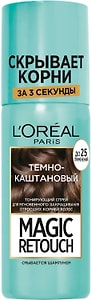 Изображение товара Спрей тонирующий для волос Loreal Paris Magic Retouch темно-каштановый 75мл