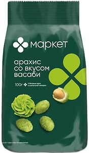 Изображение товара Ядра арахиса Маркет обжаренные в хрустящей оболочке со вкусом васаби 100г