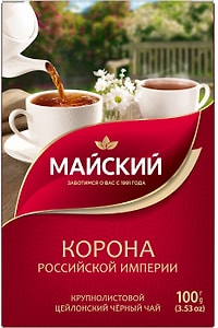 Изображение товара Чай черный Майский Корона Российской Империи 100г
