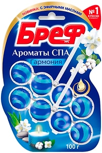 Изображение товара Туалетный блок Бреф Ароматы СПА Гармония 50г*2шт