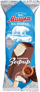 Изображение товара Мороженое Мишка на Полюсе Пломбир с ароматом ванили и зефиром 12% 75г