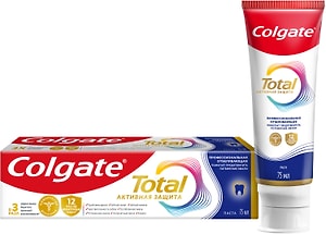 Изображение товара Зубная паста Colgate Total 12 Профессиональная Отбеливающая с цинком и аргинином 75мл