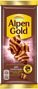 Изображение товара Шоколад Alpen Gold Два шоколада 80г