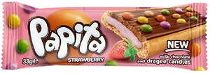Изображение товара Печенье Papita Strawberry с клубничной начинкой и драже-конфетами 33г