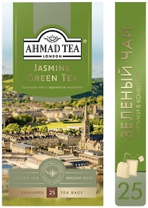Изображение товара Чай зеленый Ahmad Tea с ароматом жасмина 25*2г