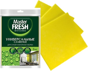 Изображение товара Салфетки Master Fresh Вискоза Универсальные для уборки 30*38см 3шт