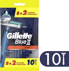 Изображение товара Бритвы Gillette Blue II Plus одноразовые 10шт