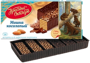 Изображение товара Торт Красный Октябрь вафельный Мишка косолапый 220г