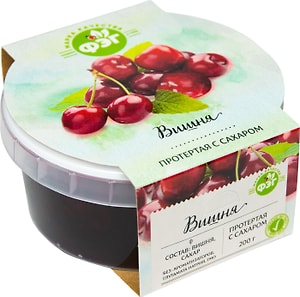 Изображение товара Вишня ФЭГ протертая с сахаром 200г