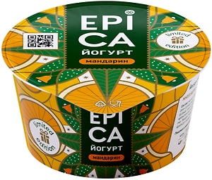 Изображение товара Йогурт Epica с мандарином 4.8% 130г