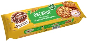 Изображение товара Печенье Хлебный Спас овсяное Злаковое ассорти 250г