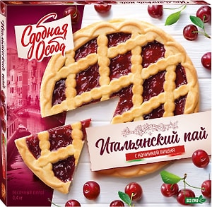 Изображение товара Пирог Сдобная Особа Итальянский Пай с начинкой Вишня 400г