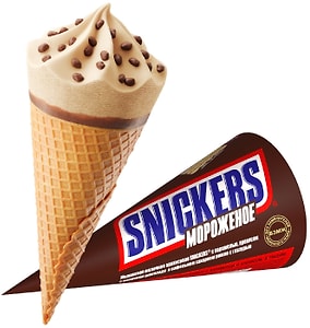 Изображение товара Мороженое Snickers молочное с карамелью арахисом в молочном шоколаде 69г