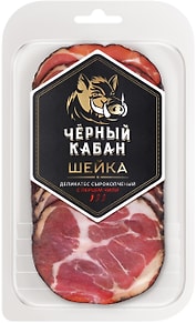 Изображение товара Шейка Черный Кабан сырокопченая с перцем чили нарезка 95г