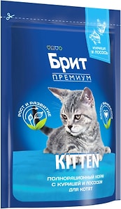 Изображение товара Сухой корм для котят Brit Premium с курицей 0.4кг