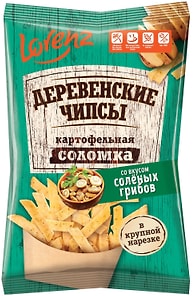 Изображение товара Чипсы Lorenz Деревенские Картофельная соломка Соленые грибы 120г
